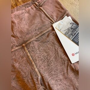 Lululemon fast and free HR tight 25” New w/tags size 8 brown ‘to dye for’ color